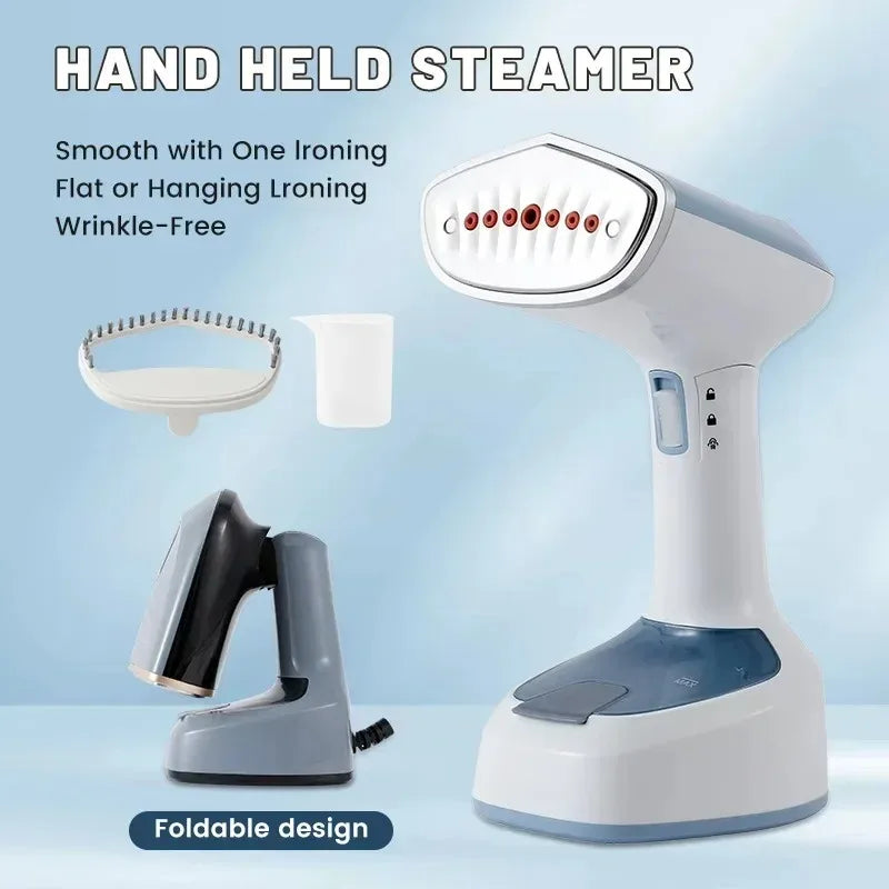 1500W Foldable Fast-Heat Handheld Electric Garment Steamer Steam Iron for Household Travel Fabric Care