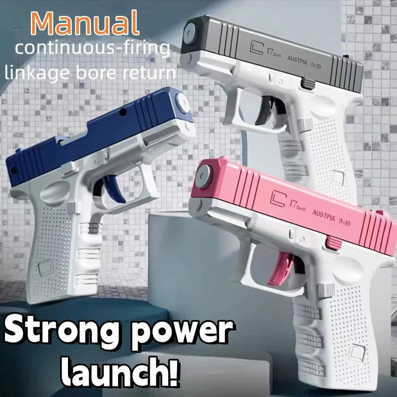 Rechargeable Electric Water Gun, Automatic & Manual Dual Mode Water Blaster, 32 FT Long Range Water Toy for Kids Adults