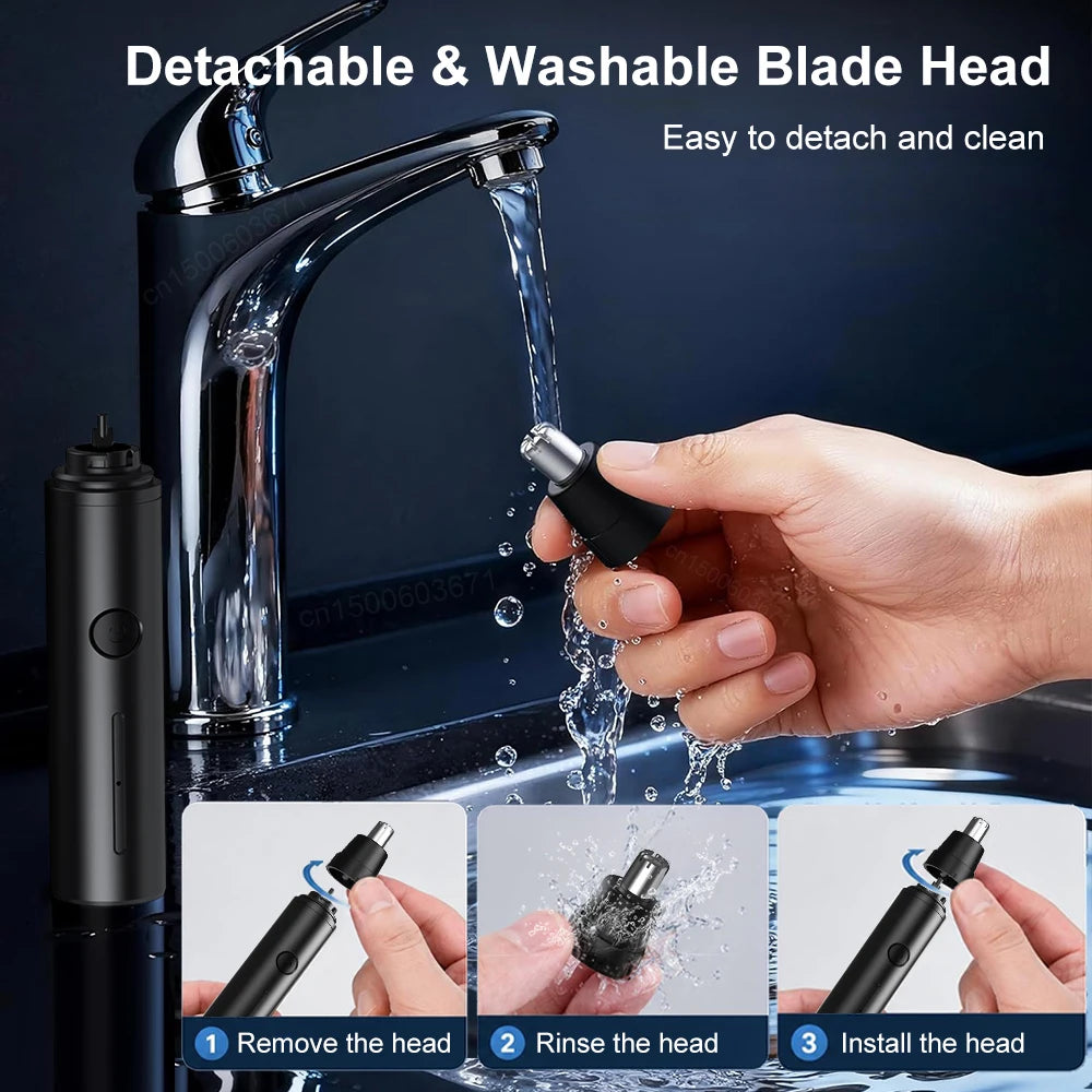 Nose Hair Trimmer for Men Electric Nose Hair Clipper Portable Nose and Ears Hair Trimmer USB Rechargeable Mini Nose Hair Removal