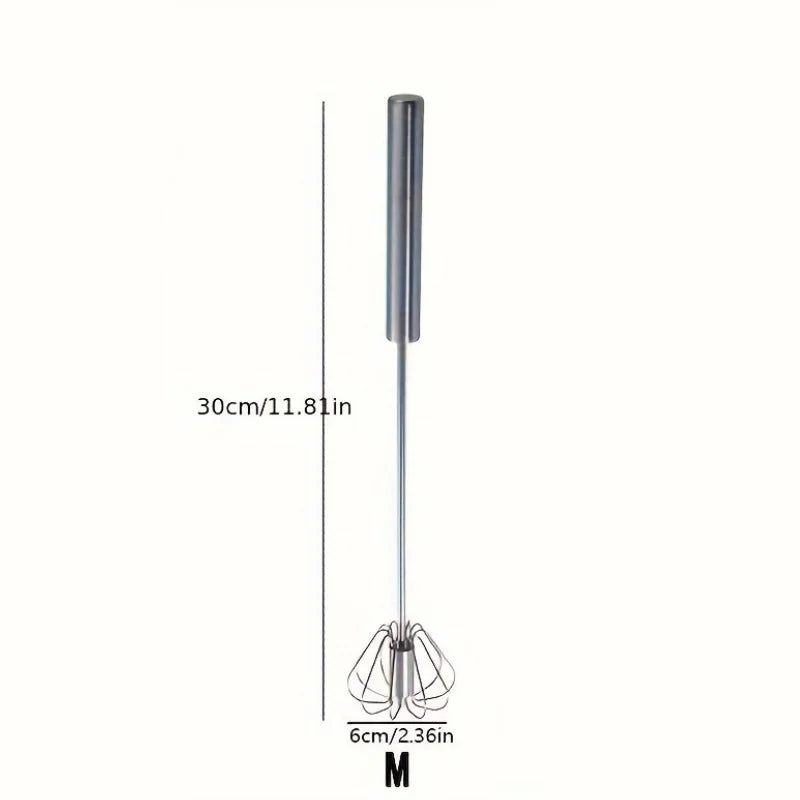 Stainless Steel Egg Beater Durable Semi-Automatic Mixer for Effortless Egg Cream Mixing Stirring and Beating for Kitchen Baking