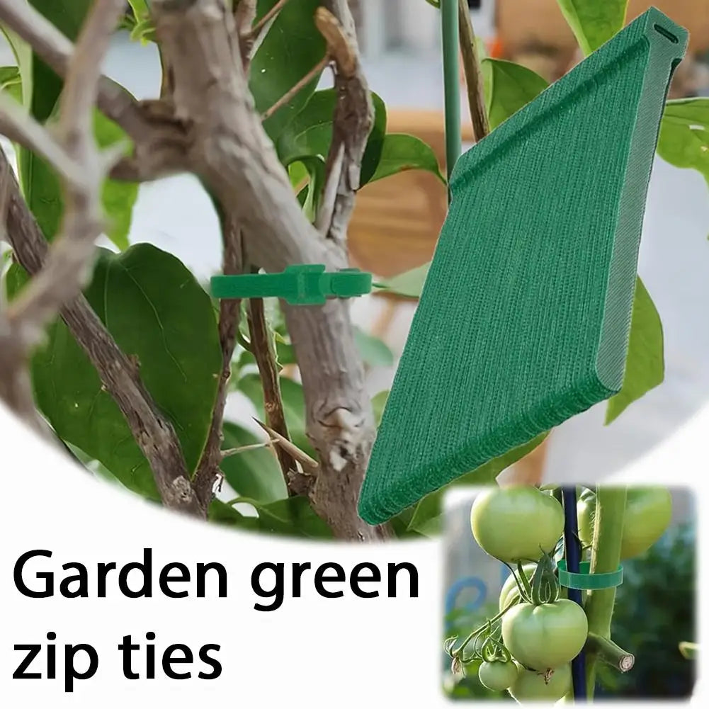 100pcs Reusable Nylon Plant Ties Adjustable Non-Slip Hook & Loop Fasteners For Climbing Plants Garden Support ﻿