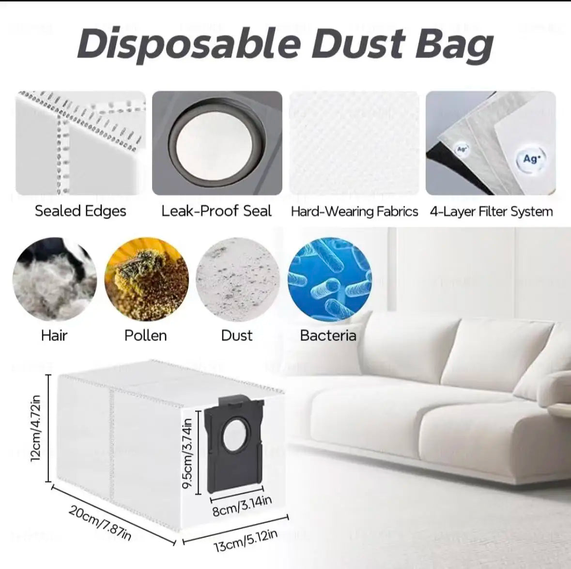 Dreame X40 Ultra / X40 Pro / L40 Ultra Robot Vacuum Spare Parts Main Side Brushes Mop Cloths HEPA Filters Dust Bags Accessories
