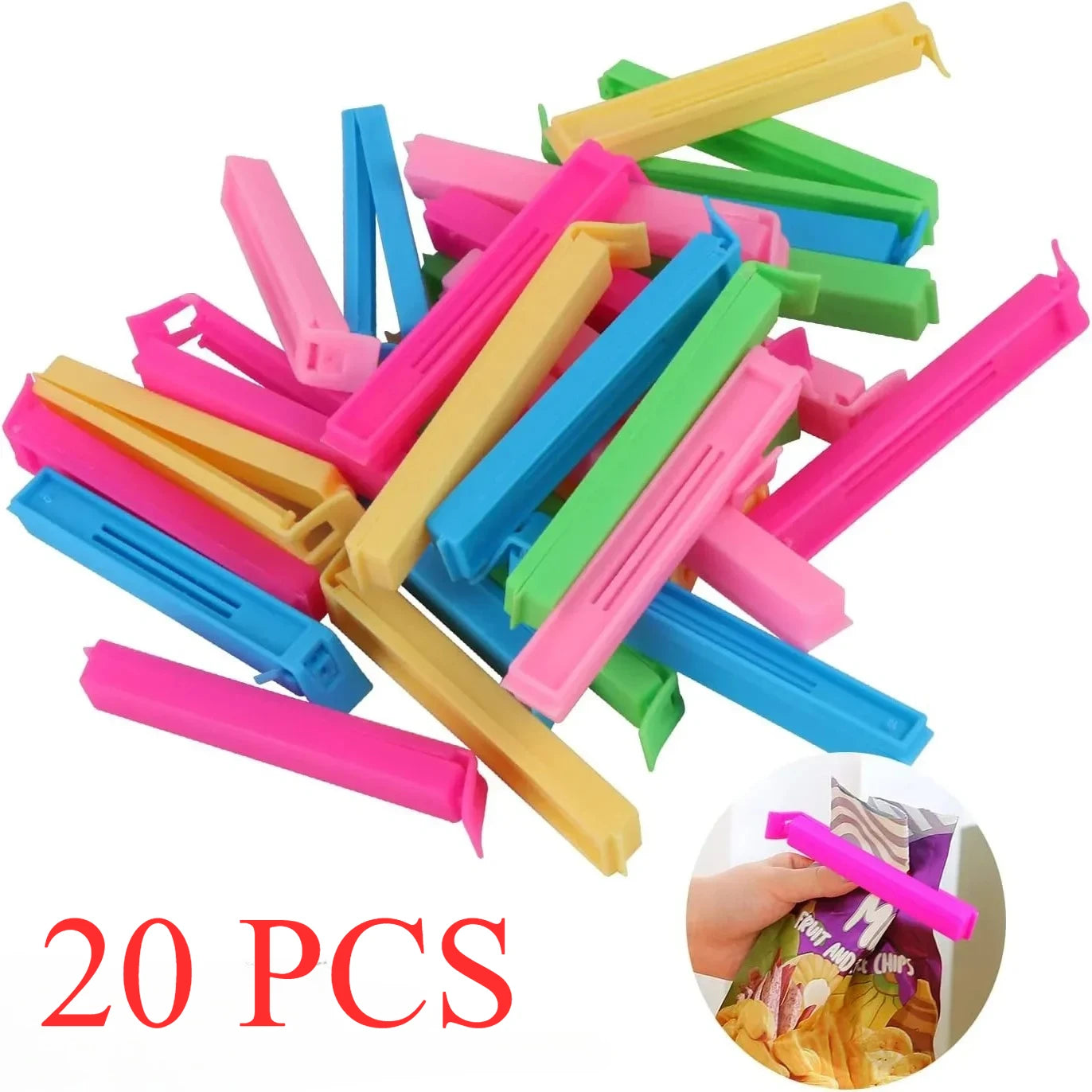 10/20PCS Kitchen Storage Food Snack Seal Sealing Bag Clips Sealer Clamp Plastic Tool Kitchen Accessories Food Bag Clips