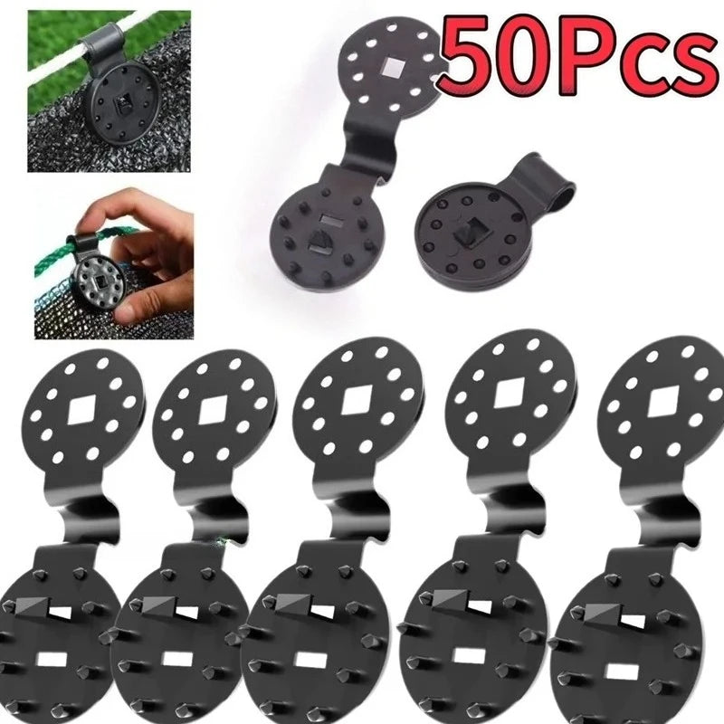 50/100pcs Heavy Duty Lock Grip Plastic Clips Greenhouse Shade Cloth Fix Clamp Tarp Clips Fence Fabric Clips for Garden Netting