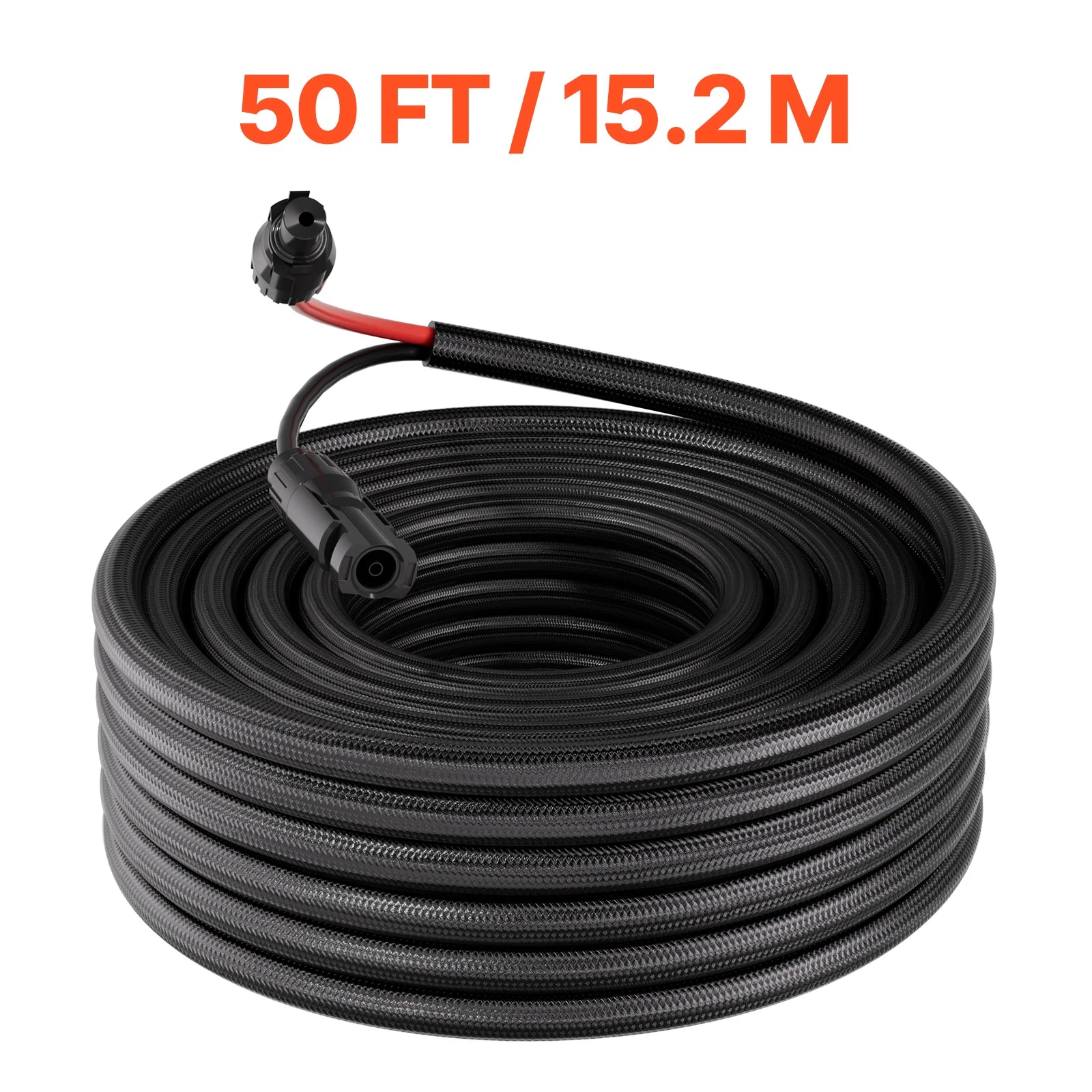 SucceBuy 30FT/50FT/100FT Solar Panel Extension Cable with Flame Retardant Protective Sleeving Female and Male Connectors for RV