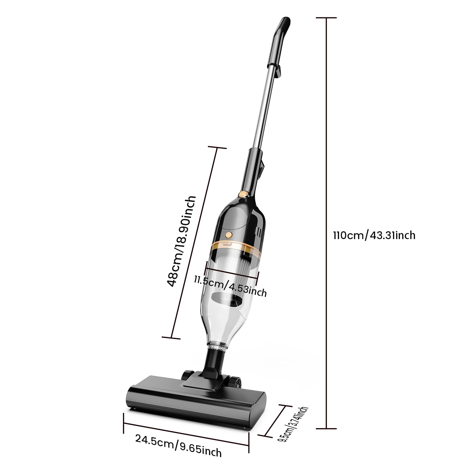 Vastorm R7 Corded Stick Vacuum Cleaner 600W 20Kpa Powerful 3 in 1 Lightweight Cleaner Low Noise Efficient Cleaning for Hardwood Floor Carpet Pet Hair Clean