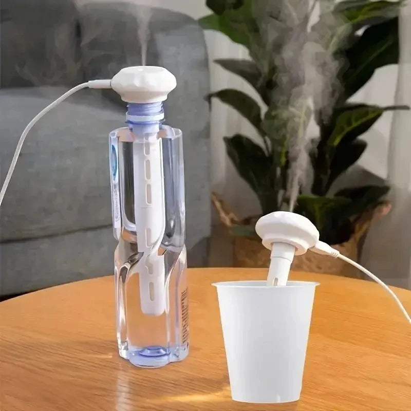 Super Quiet Portable Mist Humidifier Adjustable Length for Office Bedroom Car Travel No Water Bottle Needed Enhances Air
