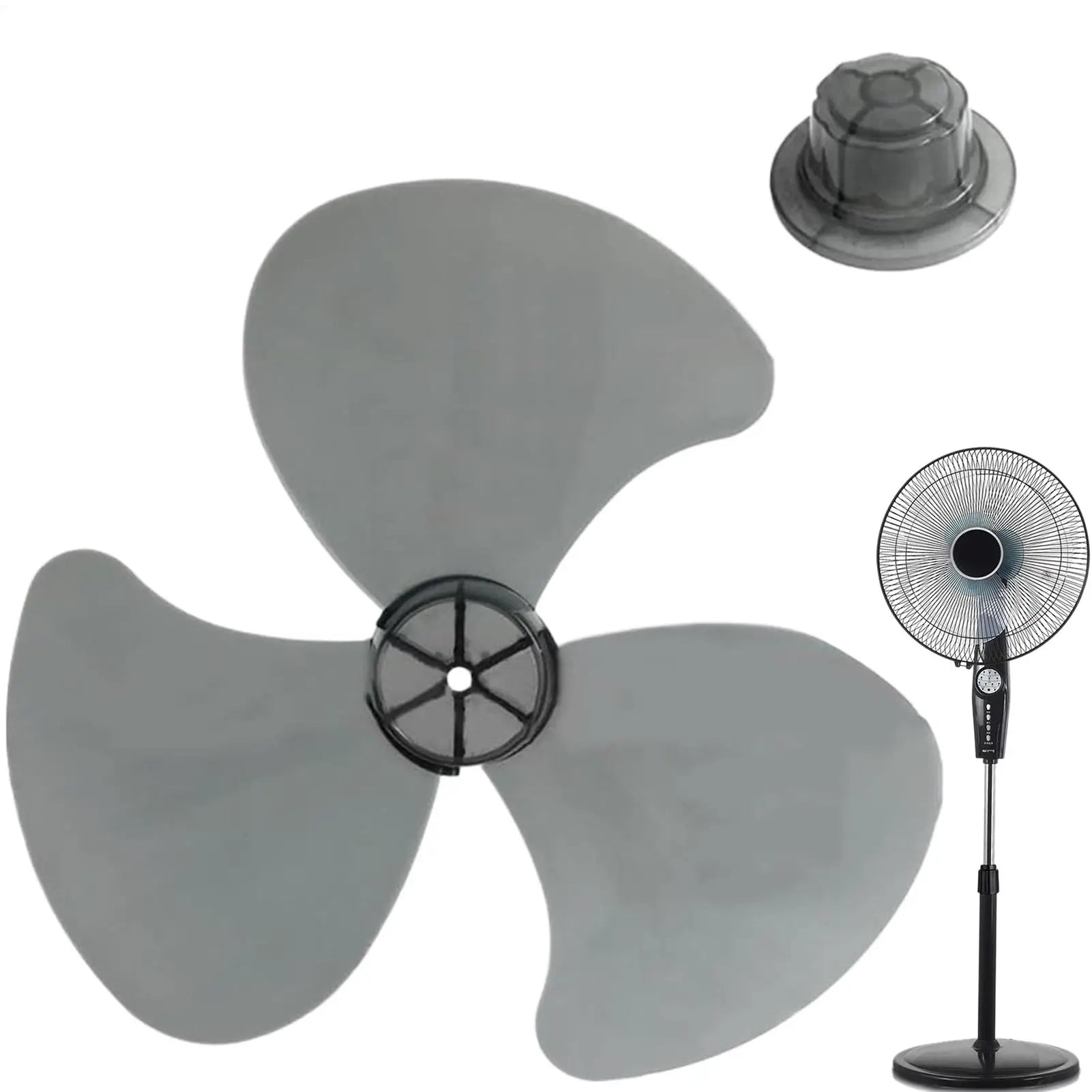 3-Blade Fan Propeller Replacement, Powerful Cooling Floor Standing Fan Blades for Pedestal Fan, Home Outdoor RV Room Use