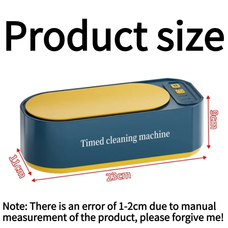 Multi-functional Ultrasonic 360° Cleaning Machine,three Speed Timing,frequency Switching,for Jewelry,braces,glasses,makeup,brush