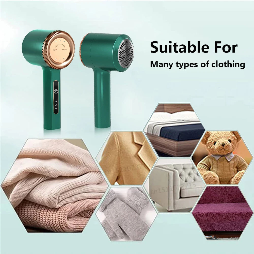 Lint Pellet Remover for Clothing Electric Rechargeable Fabric Shaver Fluff Remover Hair Balls Fuzz Removers for Clothes Portable