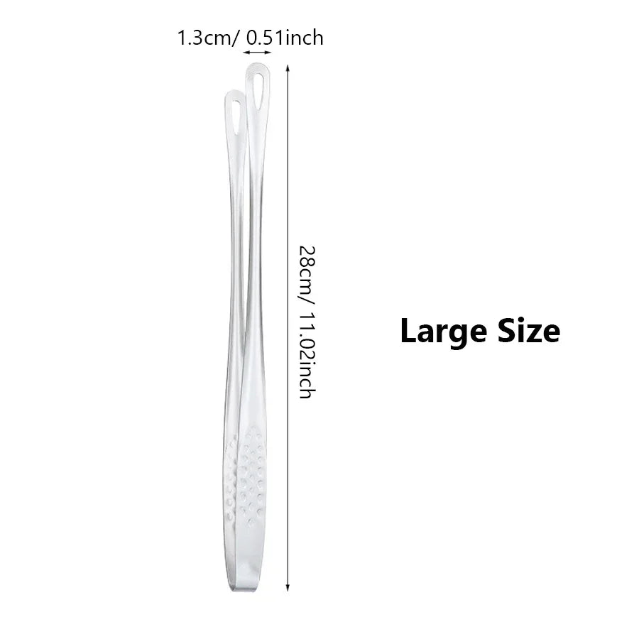 Long Stainless Steel Kitchen Tongs Non-Slip Heat Resistant BBQ Grill Tongs for Steak Seafood Buffet Salad Cooking Tools