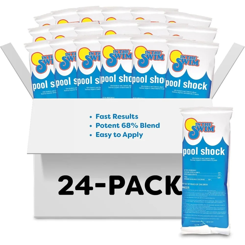 In The Swim Pool Shock 68% Cal-Hypo Granular Sanitizer For Crystal Clear Water Defends Against Bacteria Algae 6/12/24pack