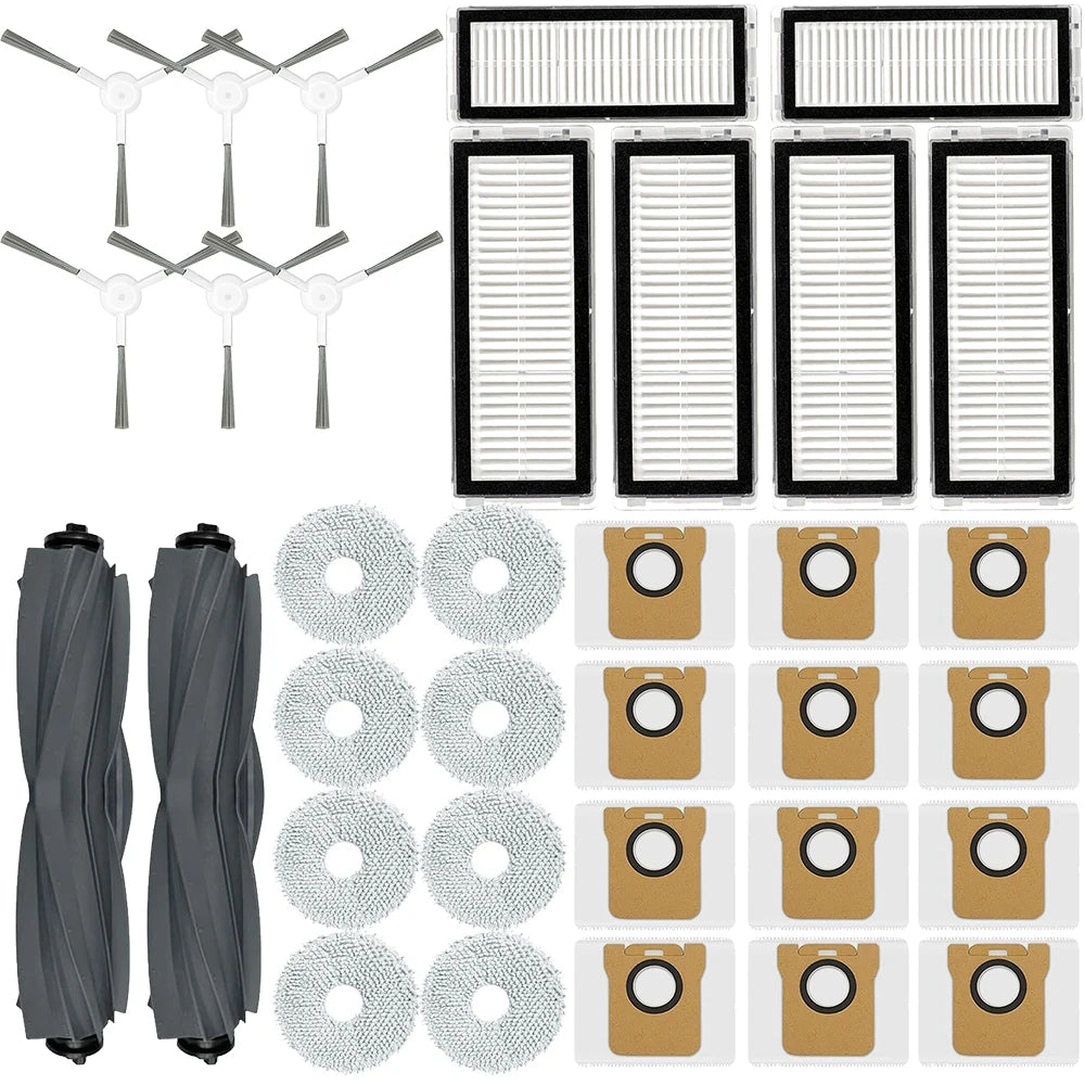 For Dreame Bot L30 Ultra L20 Ultra Robot Vacuum Spare Parts, Main Side Brush Hepa Filter Mop Cloth Dust Bag Accessories