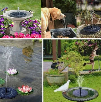 Solar Fountain Pump Floating Solar Panel Bird Baths Water Fountain with 4 Nozzles For Garden Outdoor Water Pool Pond Decor