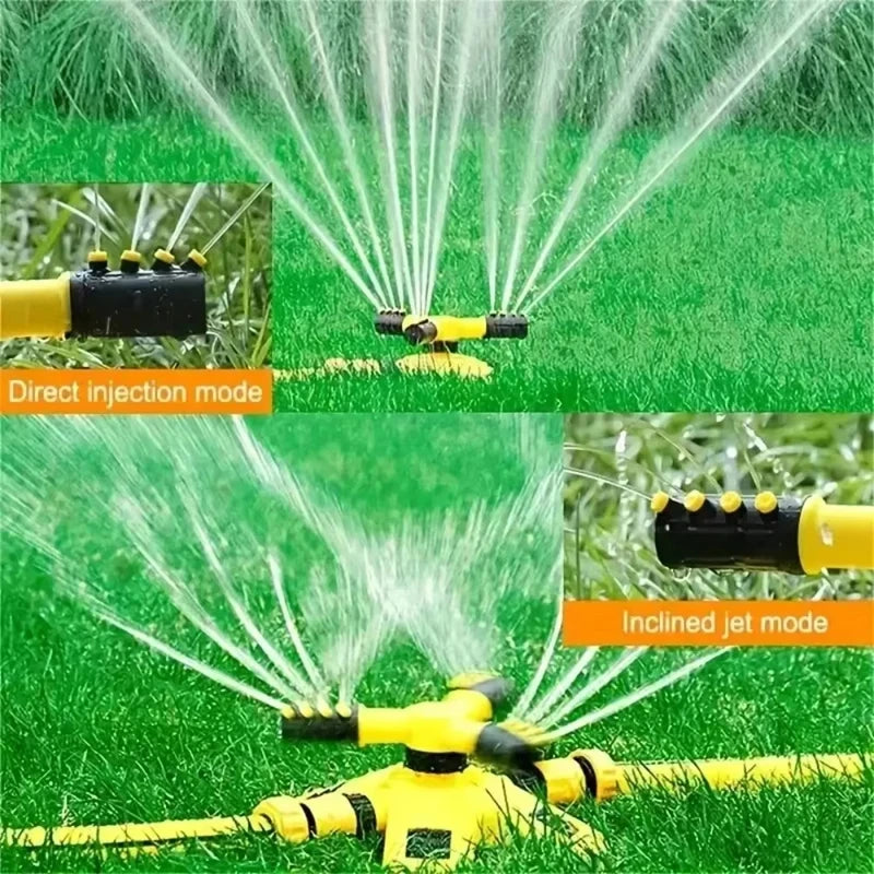 360 Degree Automatic Rotating Sprinkler Head For Nursery Irrigation, Rotating Three-way Sprinkler Series Sprinkler