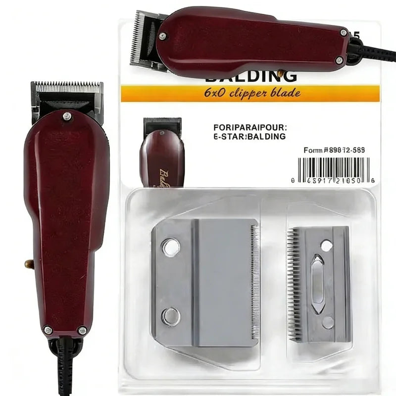 #2105，Professional 6X0 Precision Blade Compatible with Wahl Professional 5 Star Series Balding 8110 Hair Clipper，Silver