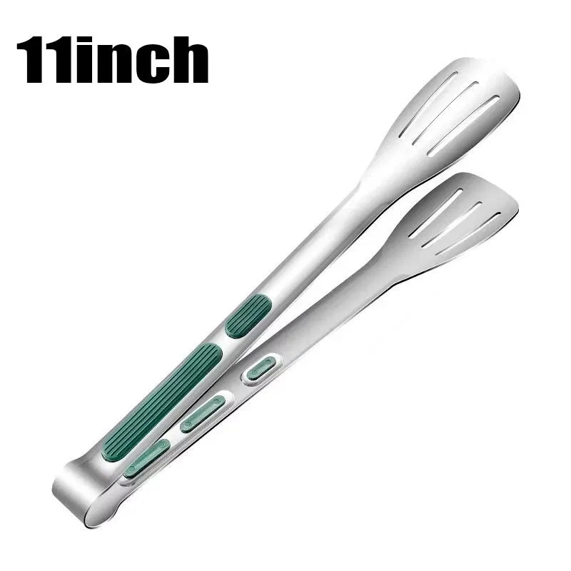 1pc Non Slip Stainless Steel Food Tongs Meat Salad Bread Clip Barbecue Grill Buffet Clamp Cooking Tools Kitchen Accessories