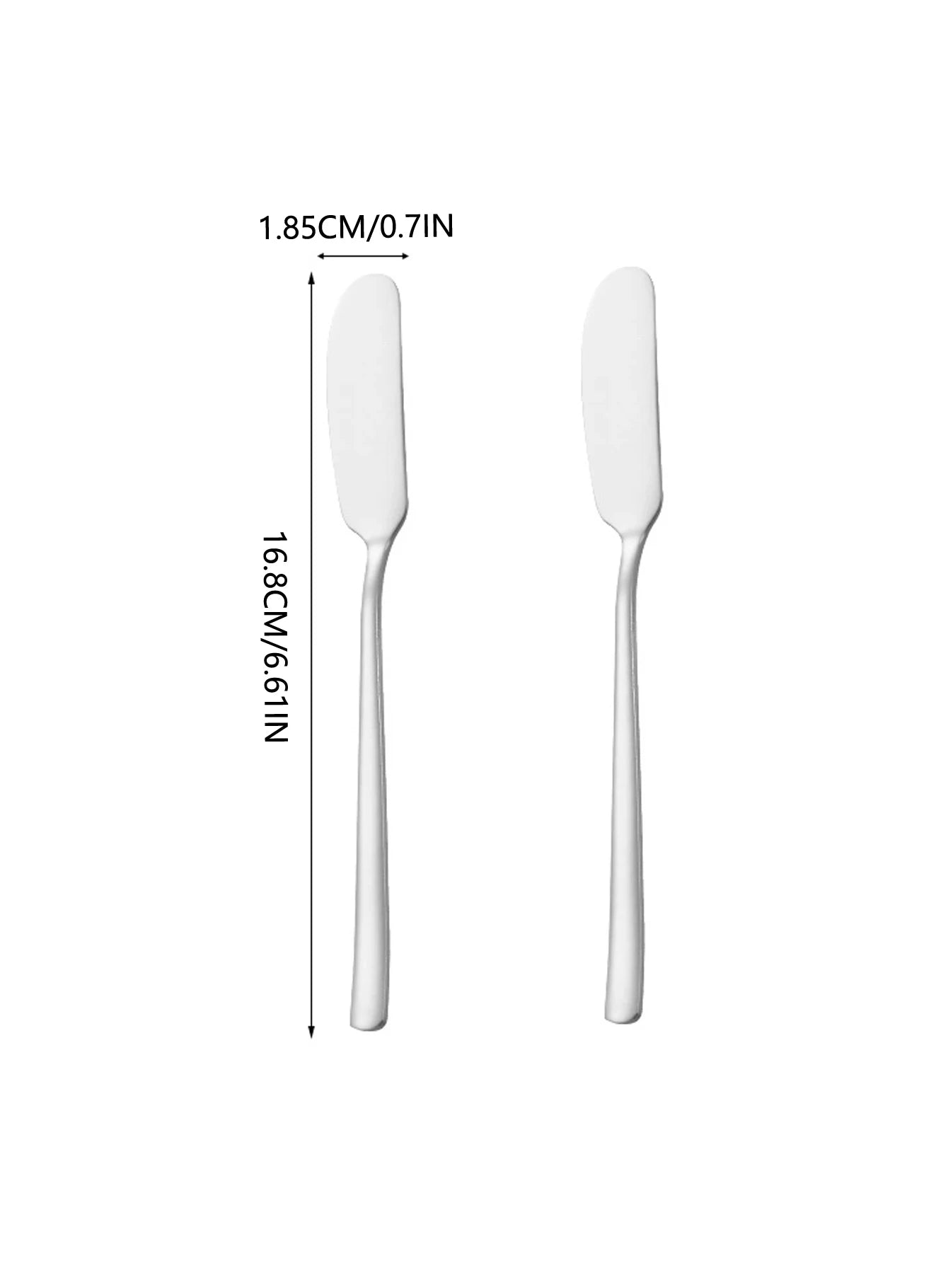 6pcs/2pcs, butter knife, stainless steel butter knife, cheese spreader, kitchen butter shovel, multifunctional butter shovel