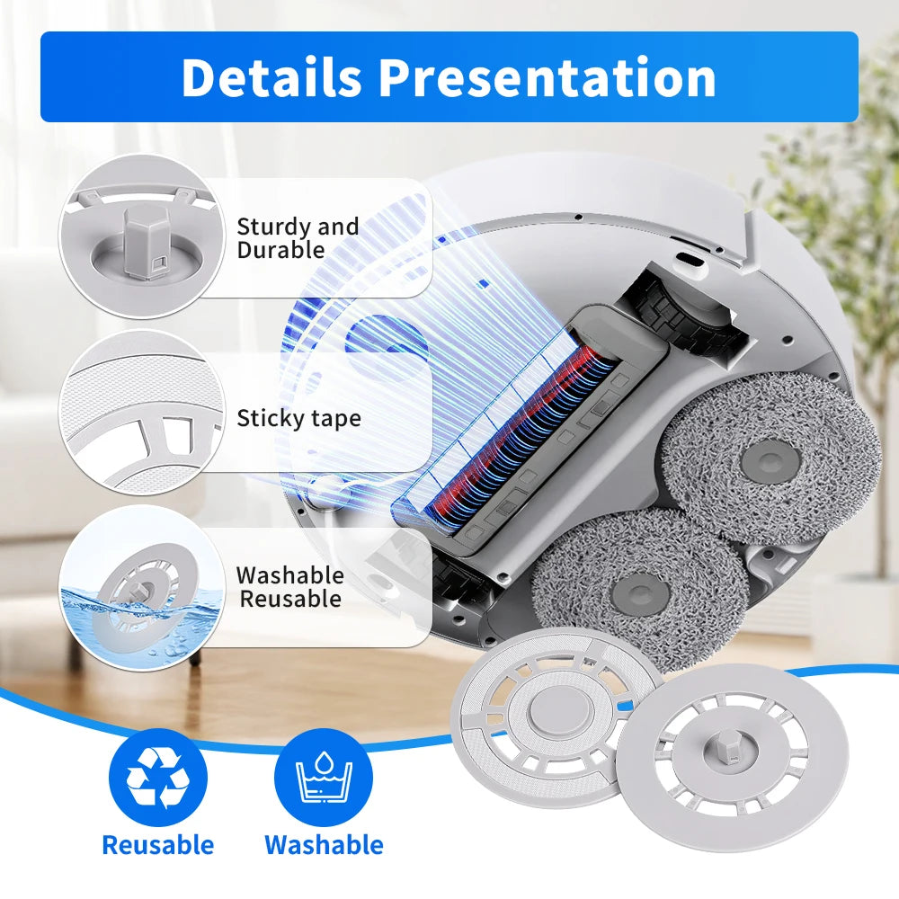 For Xiaomi Mijia Omni All-in-One B101CN Mop Cloth Robot Vacuum For Dreame L10s Ultra S10 S10 Pro X10 Mop Pads Holder Accessories