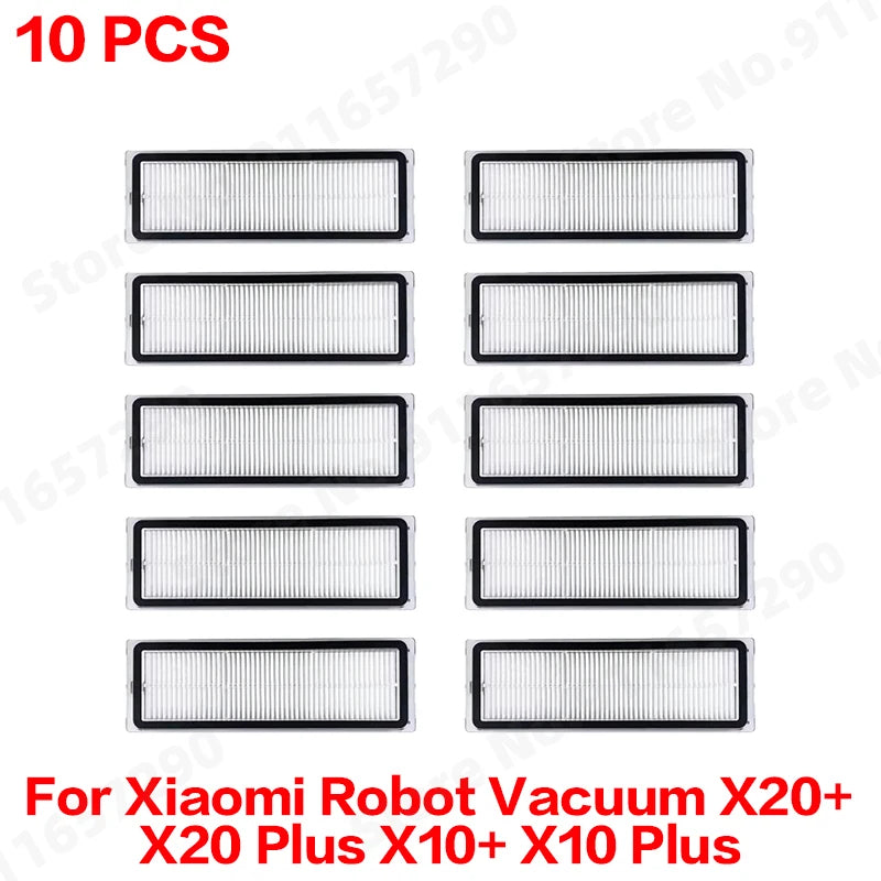 For Xiaomi Robot Vacuum X20 Plus/ X20+/X10+ / X10 Plus Spare Parts Accessories Main Side Brush Mop Cloth Dust Bag Filter