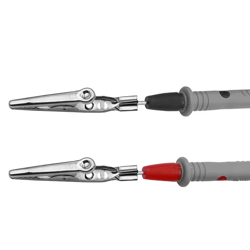 Multimeter Tester Accessories 2 Red and Black Wire Clips Ac/Dc Rated 10A 1000V Suitable for Multimeter Tools