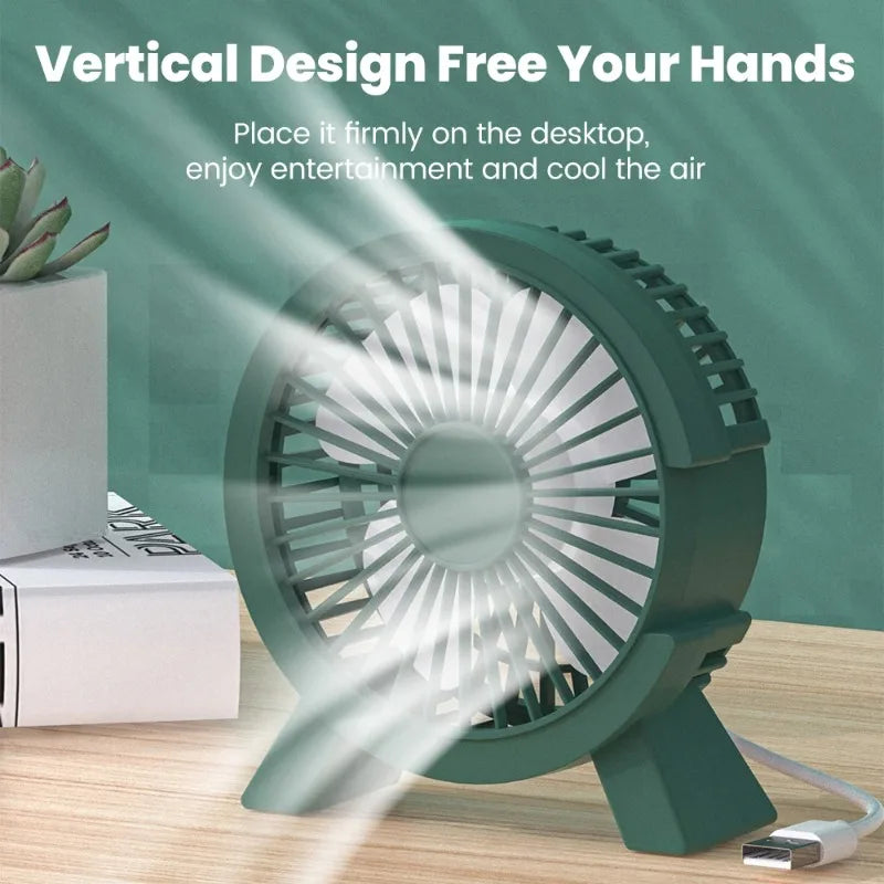 Mini USB Rechargeable Table Fan Portable USB Small Fan Fan for Student Dormitory Computer Summer Gadget Home Desk Office