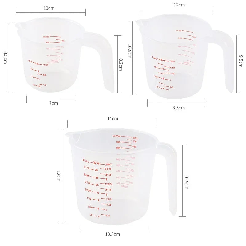 250/500/1000ML Measuring Cups Easuring Cup Plastic Jug Digital Kitchen Tools Scale Baking Tools Timer Accessories FK037