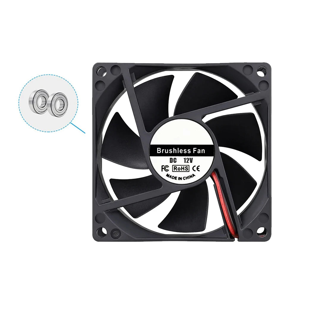 DC 12V 24V 8025 Fan 80mm X 80mm X 25mm Brushless Cooling Fan Replacement for Ball Bearing 80mm 25mm 2pin Fan Cooling PC Computer