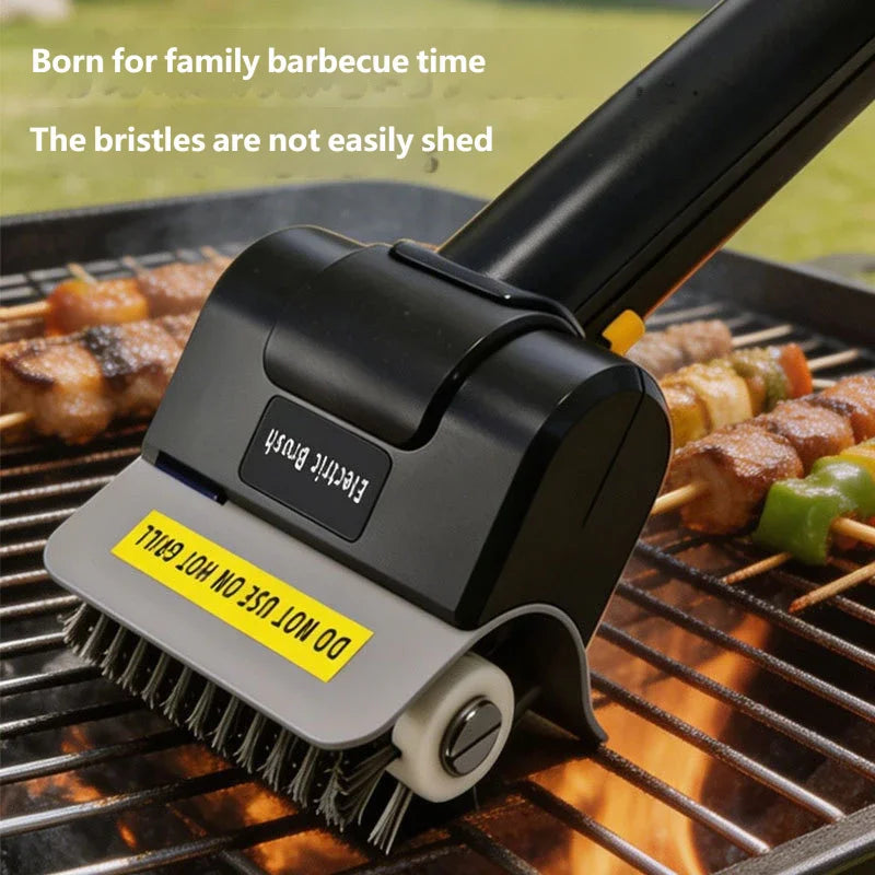 Electric Grill Brush Outdoor BBQ Handheld Grease Rack Tool Brush Stainless Steel Cleaner for Rust and Dirt Removal