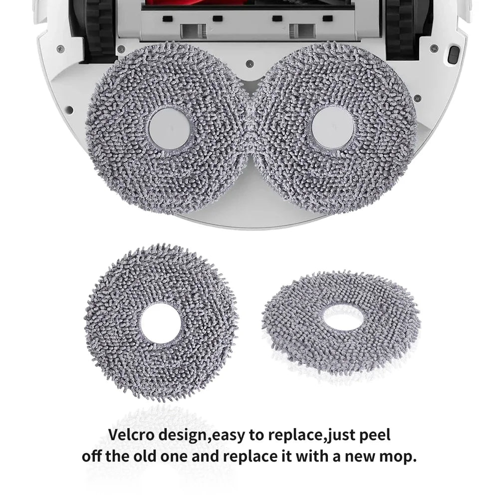 Mop Pads for Roborock G20s Ultra/P20 PRO/P10 PRO/Saros 10R/Qrevo Curv/Qrevo Edge/Q Revo/Qrevo MaxV/QV 35A Robot Vacuum Mopping