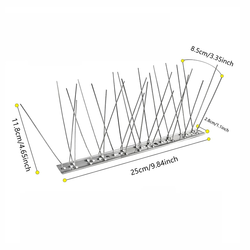 Bird Spikes Repellent Supplies Against Pigeons Crows Repeller Outdoor Defense Scare Birds Garden Scarecaper Outside Anti Gadgets