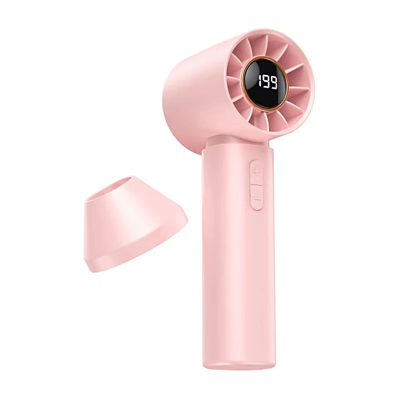 Hot New High Speed Folding Refrigeration Fan, Digital Display Mini Portable USB Charging Fan, High Wind Power Handheld Fan