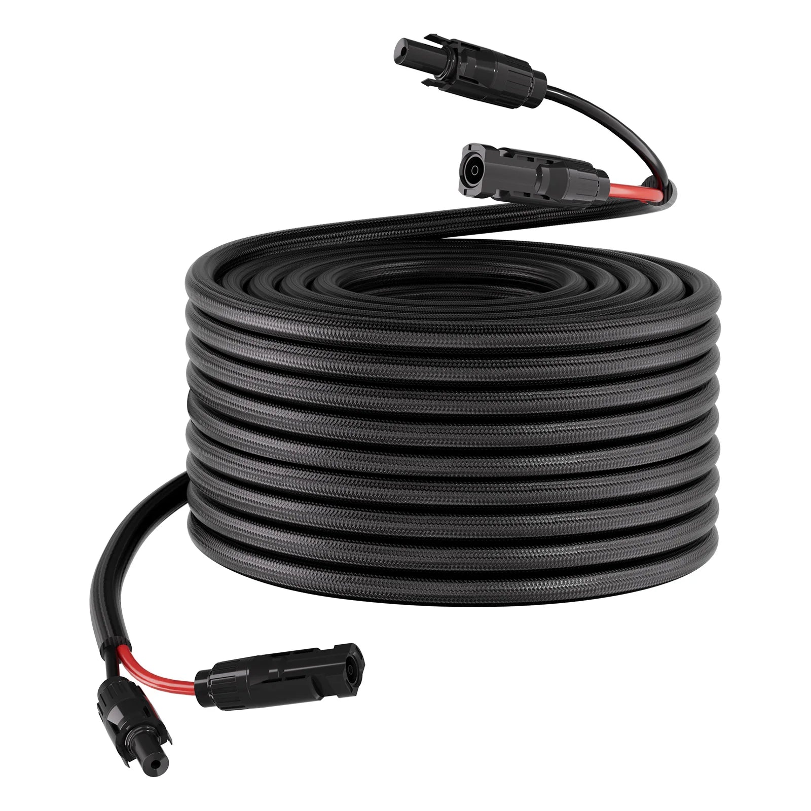 SucceBuy 30FT/50FT/100FT Solar Panel Extension Cable with Flame Retardant Protective Sleeving Female and Male Connectors for RV