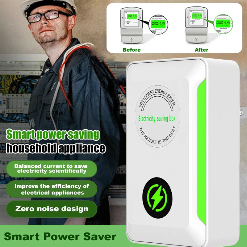2026 Power Saver Box/Zero Noise Design/Smart Energy Saving/Stable Voltage For Home/Office/Household Appliances/Family