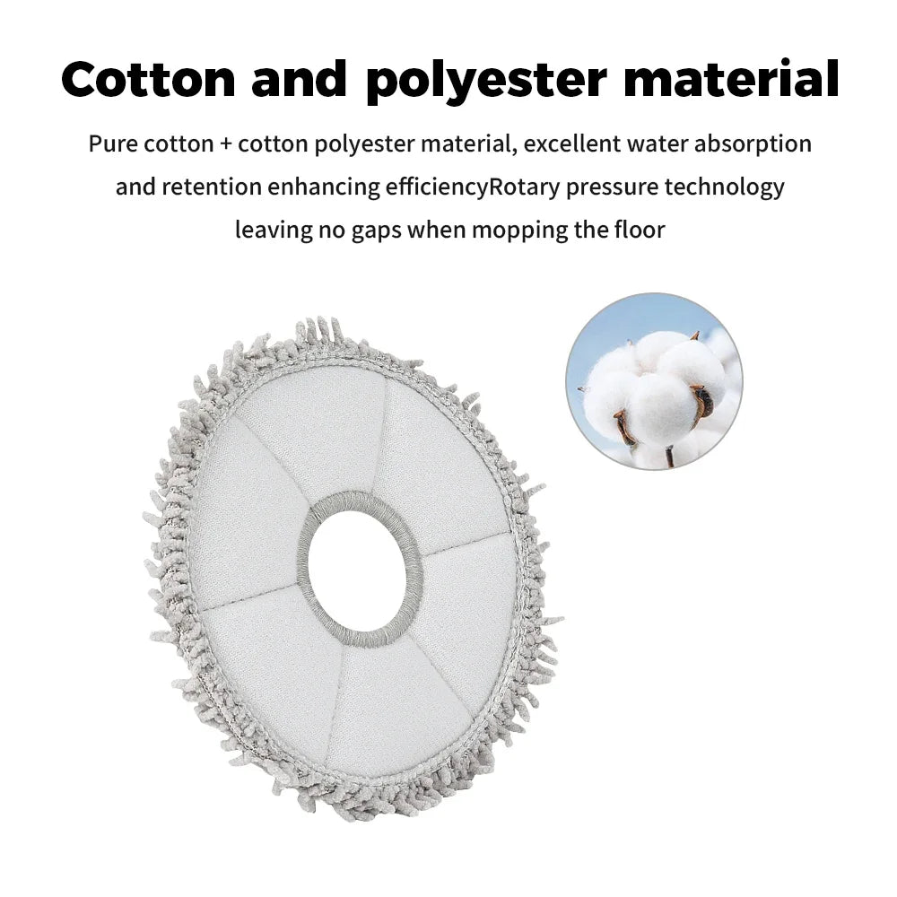 Mop Cloth For Xiaomi Robot Vacuum X20 + / X20 Plus X10+ X10 Plus Parts For Dreame L10s Pro/L10s Ultra/S10 /S10 Pro/L20 Ultra