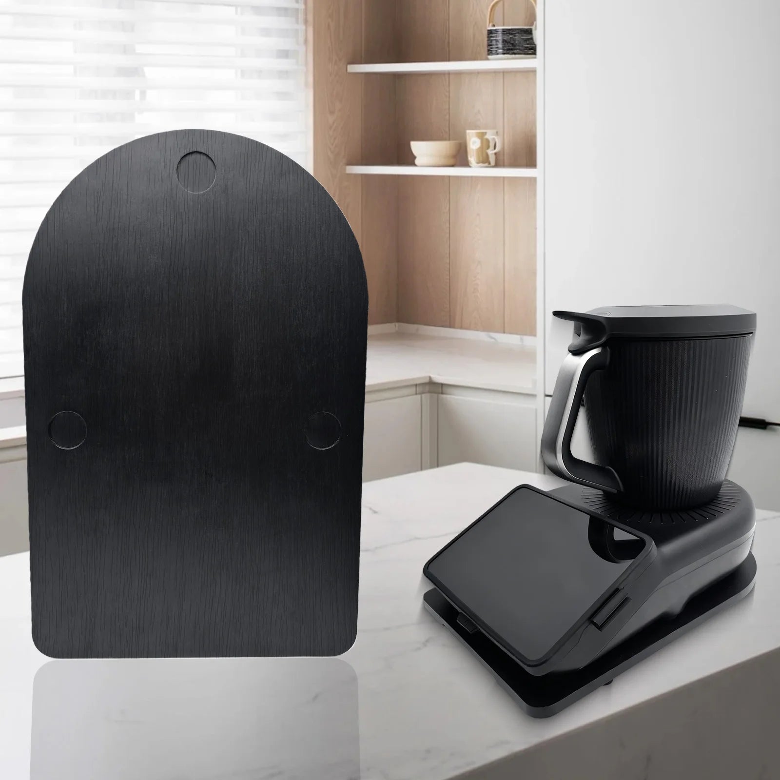 Thermomix TM7 Sliding Board with Wheels:Easy-Move Base Glider with Finger Grip Notch&Stable Rubber Base,Protects TM7&Countertops