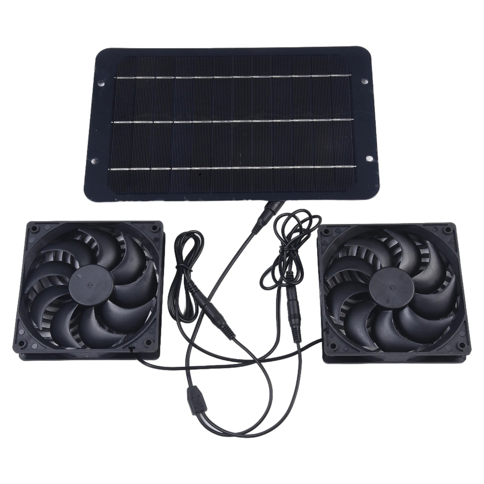 Solar Powered Fan Exhaust Fan12V 10W Waterproof Dual Exhaust Fan Air Extractor For Camping Greenhouse Kitchen Animal House