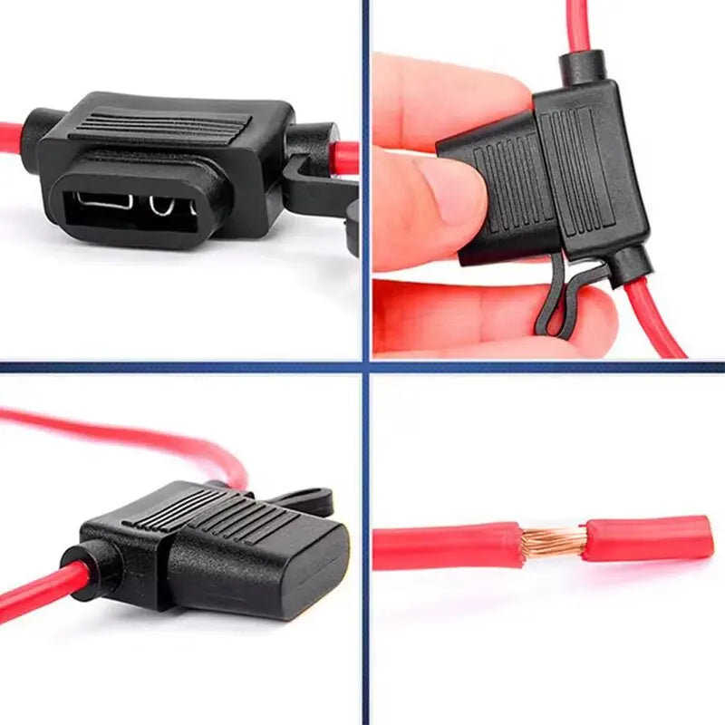 1Set Waterproof Power Socket Small Blade Type inline InLine Fuse Holders with 10A Fuse auto Car Replacement Fuses