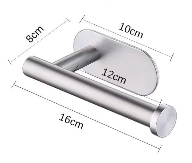 Homefish Self Adhesive No Drilling Roll Toilet Paper Holder Stainless Steel Bathroom Kitchen Tissue Paper Holder