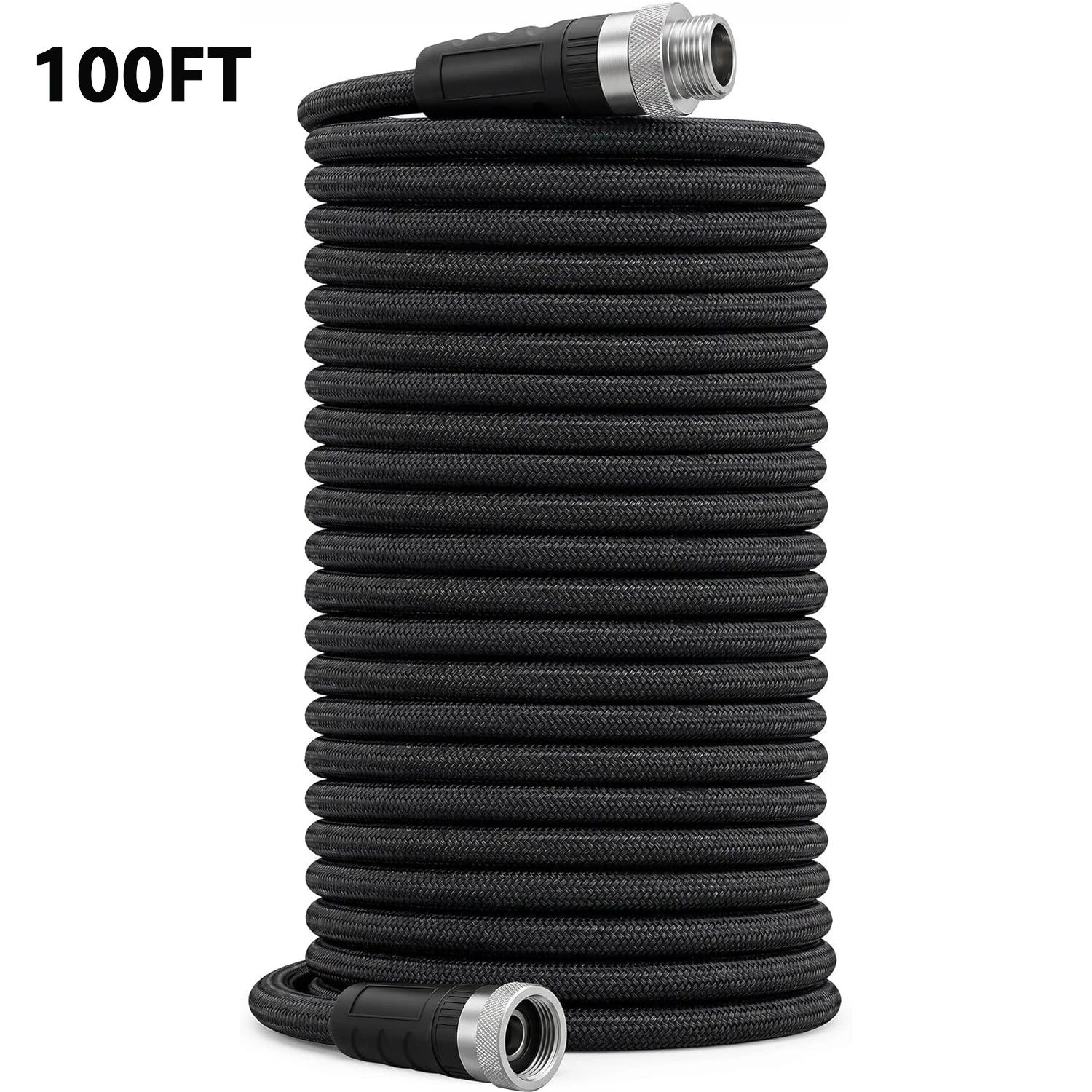 25/50/75/100 FT Non-Expandable Garden Hose, Lightweight Water Hose With TPE Inner Tube, Anti-Kink Braided Hose For Car Wash Yard Patio