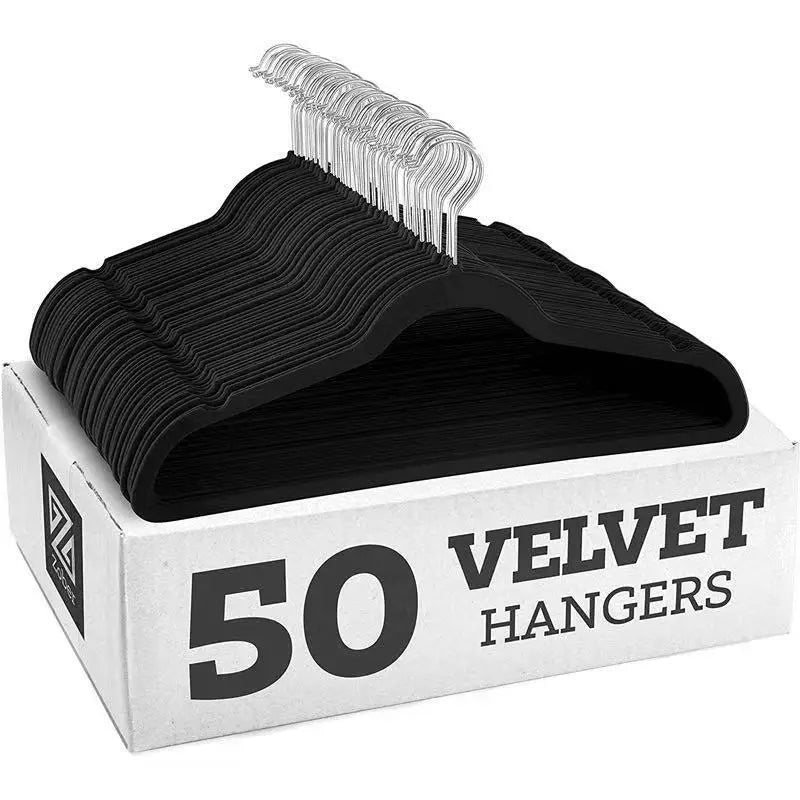 🇺🇸 USA Local Fast Shipping Lux Decor Velvet Hangers 50/100 Pack, Heavy Duty Non-Slip with 360° Swivel Hook for Clothes Coats
