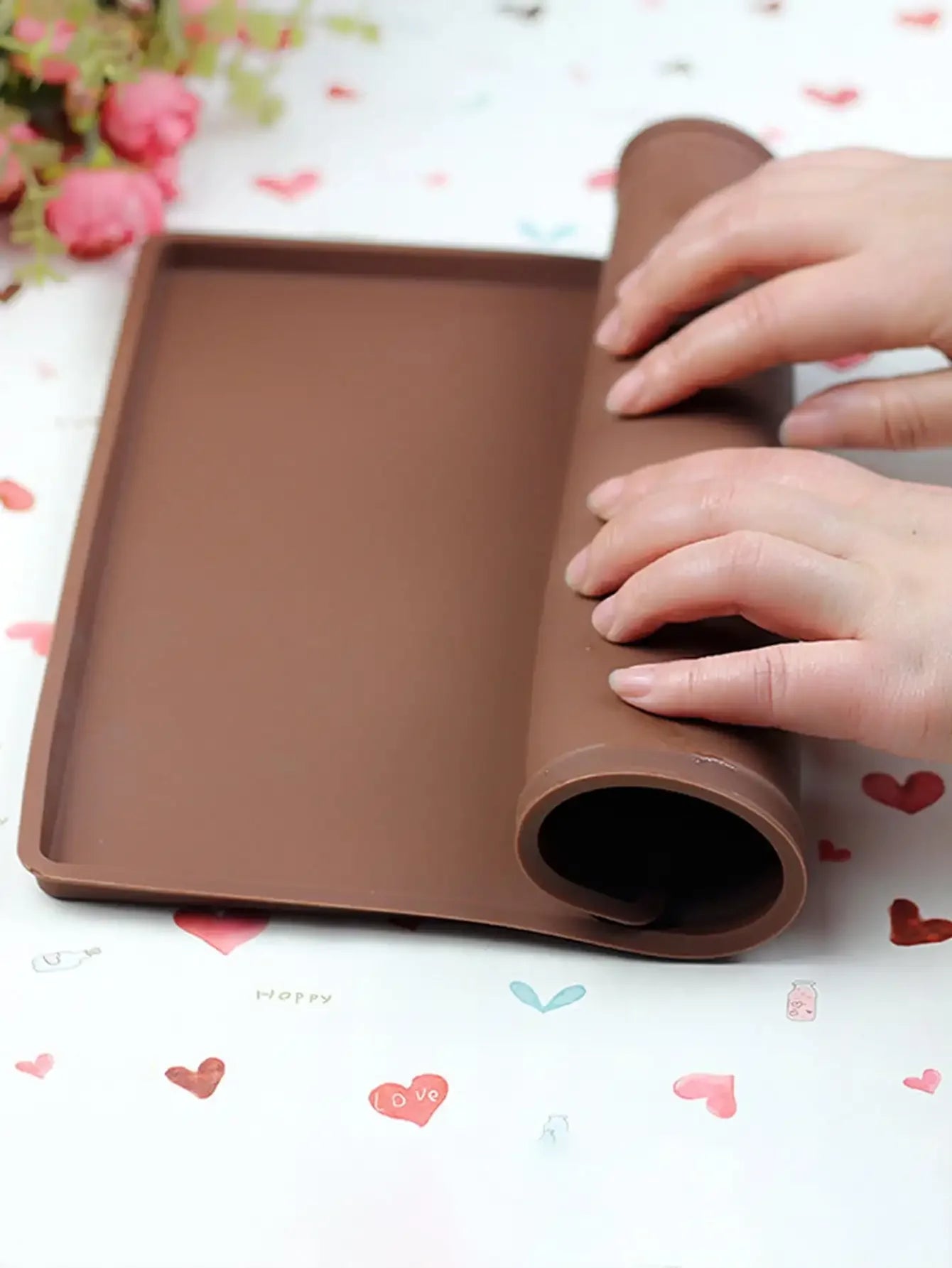 1PC  Multifunctional Silicone Cake Roll Mat Bakeware Tray Pan Painted Pad Pastry Swiss Roll Baking Mold Tool for Kitchen