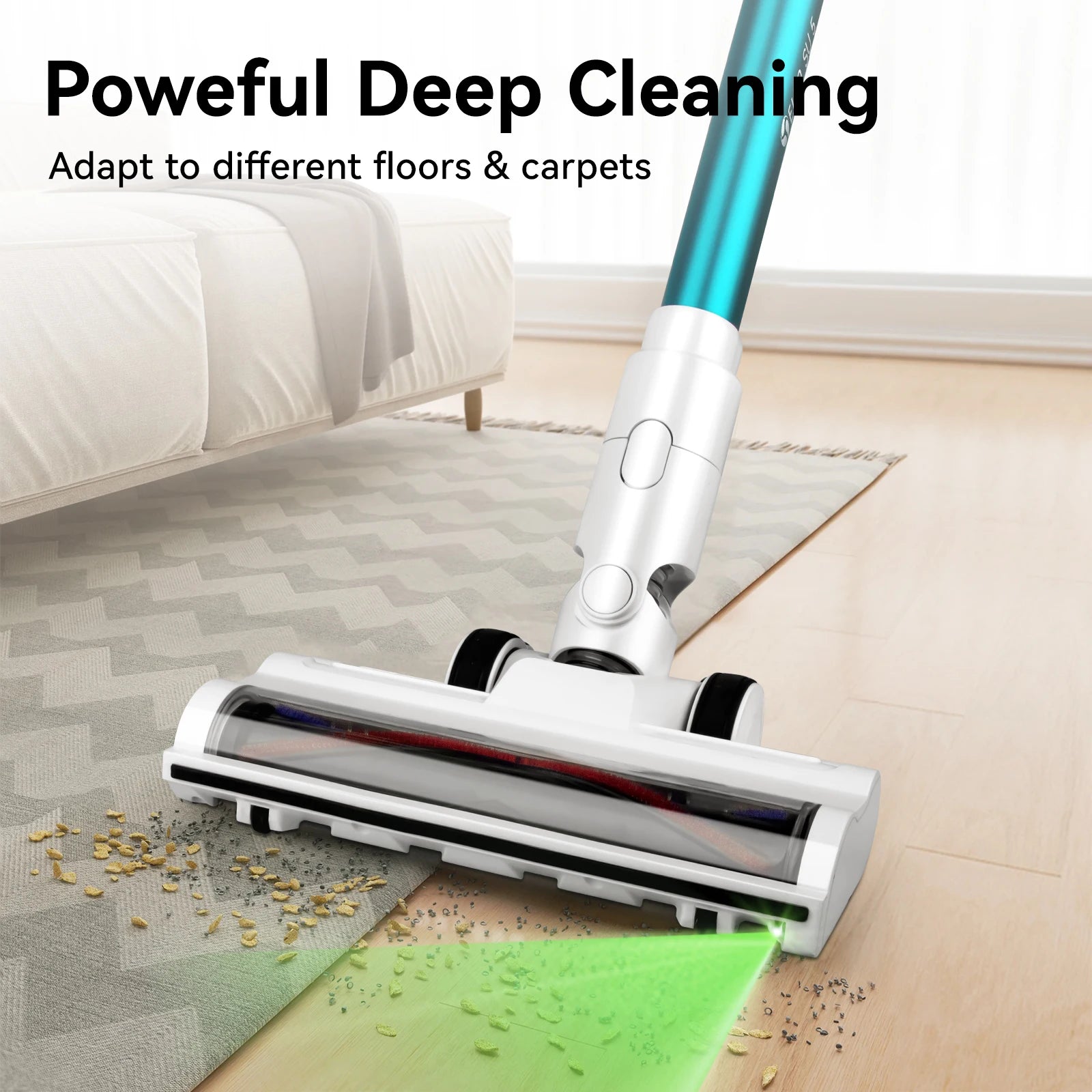 Cordless Handheld Vacuum Cleaner,26000PA,Touch Screen,Smart Dust Sensor,Auto Speed Control for Home Bed Carpet Clean