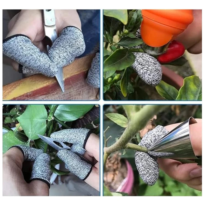 Level 5 Anti-Cut Finger Cover High-Strength Safety Flexible Anti Cut Fingertip Gloves Kitchen Tool Reusable and Durable