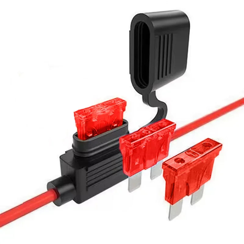1Set Waterproof Power Socket Small Blade Type inline InLine Fuse Holders with 10A Fuse auto Car Replacement Fuses