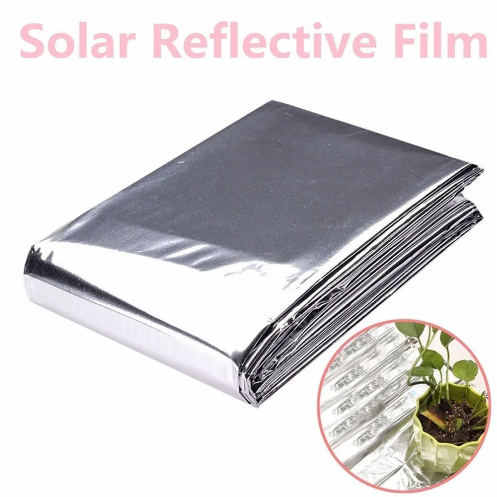 210x120cm Silver Reflective Film Good Solar Radiation Transmission Performance Plants Garden Greenhouse Covering Foil Sheets