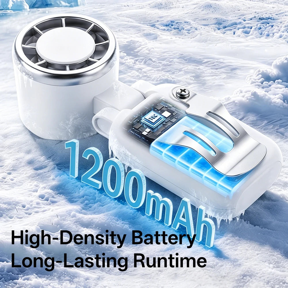 Outdoor Wearable Hat Clip Fan 1200mAh USB Rechargeable Portable Handheld Backpack Cooler 3 Speeds Lightweight Mini Desk Fan