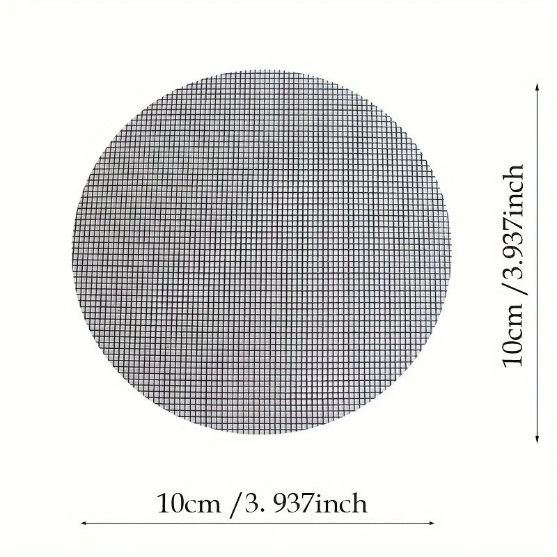 50pcs Round Drainage Mesh Pads for Flower Pots - Breathable, Prevents Soil Leakage, Reusable Mesh for Bonsai, Gardening Mesh