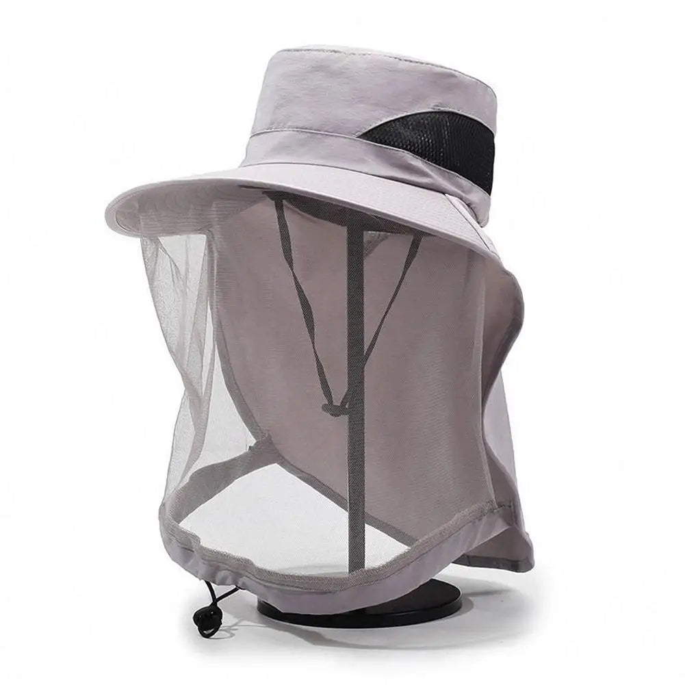 Women's Anti Bee Hat Breathable Mesh Mask Hidden Head Net And Neck Mosquito Proof Hat For Men Women Outdoor