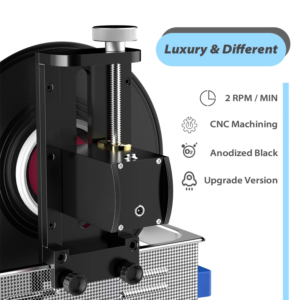 Record Rotat Bracket 2 Revolutions/Min With 6 Transparent Waterproof Clips 100V-240V Adapter For More than 6L Ultrasonic Cleaner